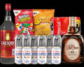 Party Pack 7 - Whiskey, Cacique, Smirnoff Ice, Cuba Libre, Imperial Beer + 2 Snacks