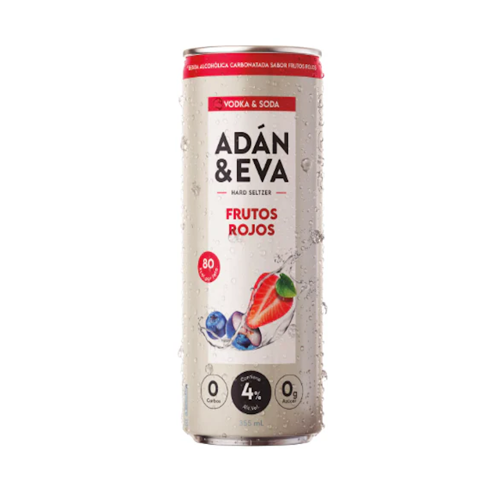 Adan Y Eva Frutos Rojos Hard Seltzer 355 Ml