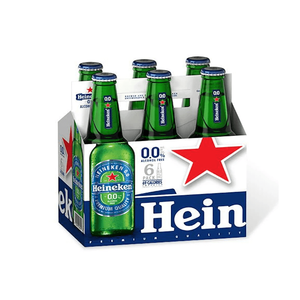Heineken 0.0 Beer 6 Pack 330Ml Glass