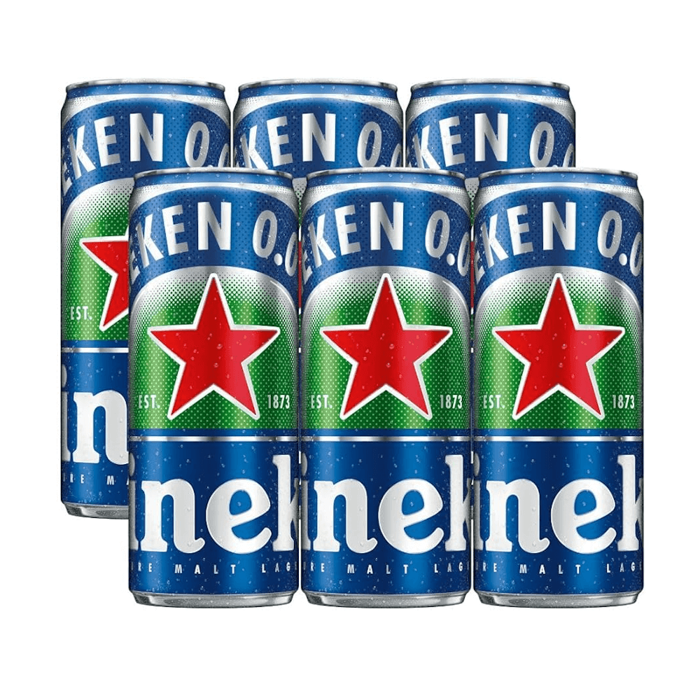 Heineken 0.0 Beer Can 6 Pack 330Ml