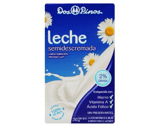 Leche Semidescremada 2% 250Ml