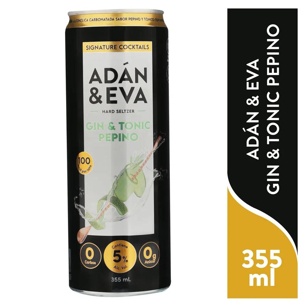 BEBIDA ADAN Y EVA GIN & TONIC PEPINO 355ML