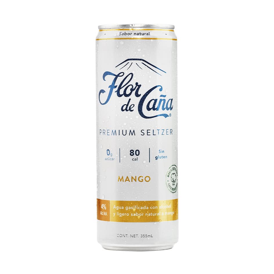 Flor De Caña Mango Seltzer  355 Ml